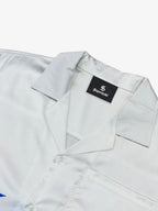 Blue Sketch Mythological Camp Collar Boxy Shirt