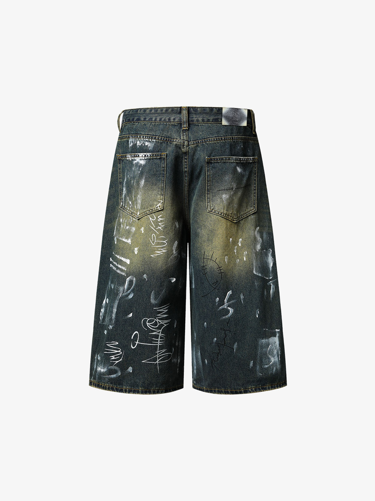 Light Wash Distressed Denim Shorts