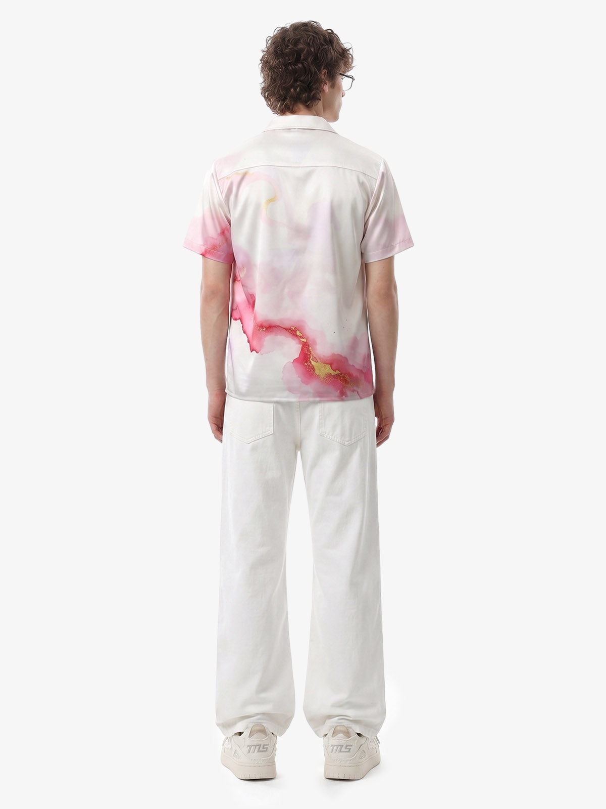 Horse Print Camp Collar Boxy Shirt