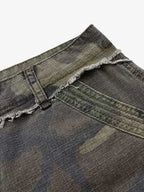 Camo 3/4 Length Cargo Pocket Shorts