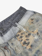 Beaded Chain Denim Culottes