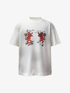 Heraldic Lion Acid-Wash Jersey T-Shirt