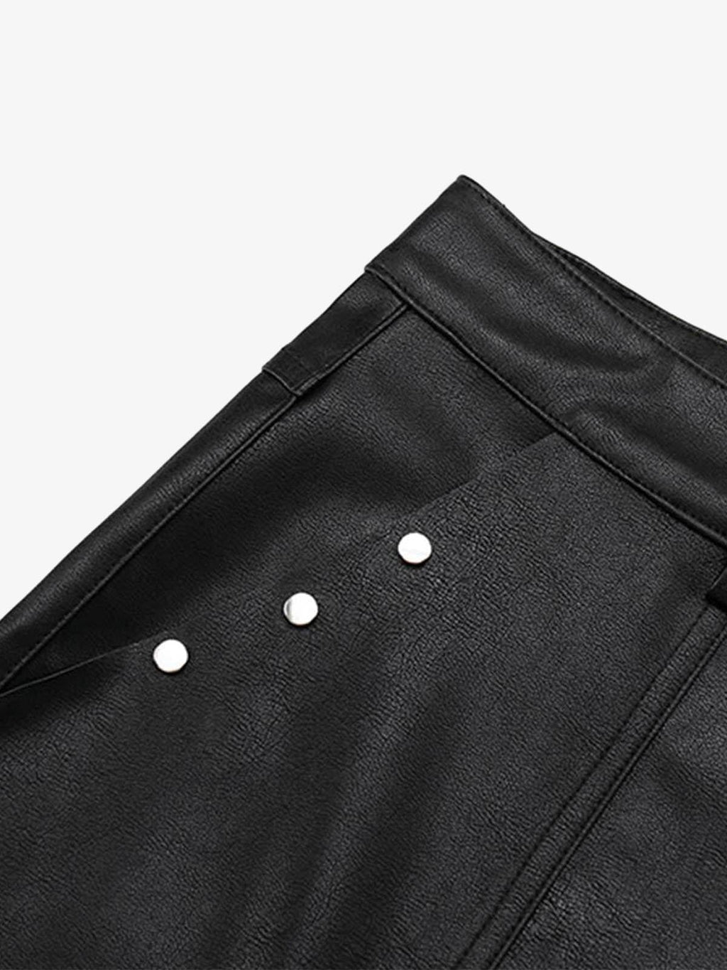 Studded Leather Shorts