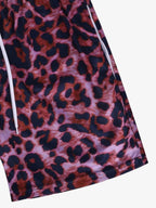 Leopard Print Mesh Shorts