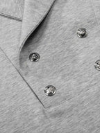 Shawl Collar Button Detail T-Shirt
