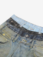 3D Illusion Layered Baggy Jeans