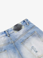 Distressed Faded Baggy Jorts