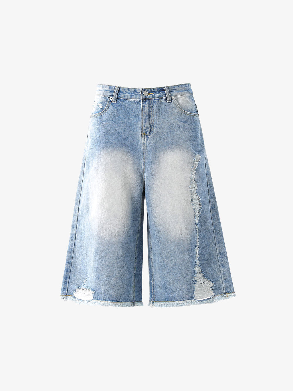 Distressed Faded Baggy Jorts