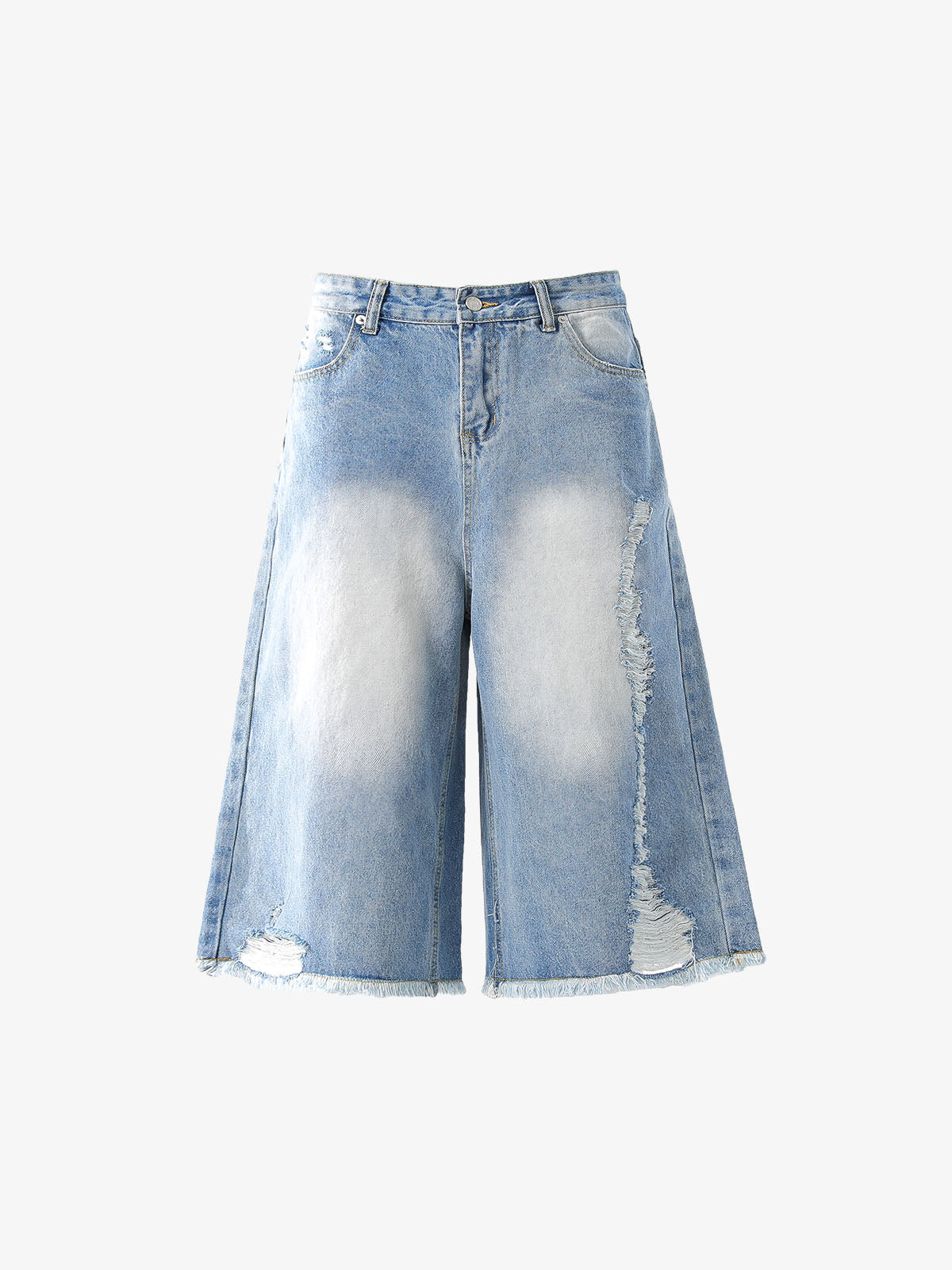 Distressed Faded Baggy Jorts