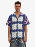 French Tulip Tile Camp Collar Boxy Shirt