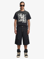 Vintage Contrast Stitch Cargo Shorts