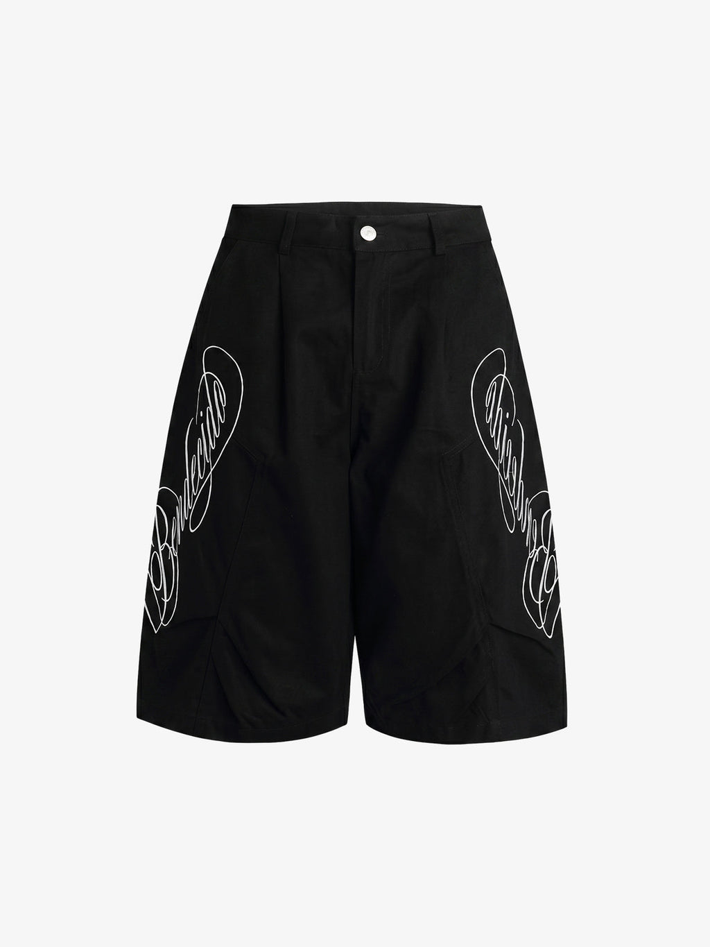 Embroidered Multi-Pocket Cargo Capri Pants
