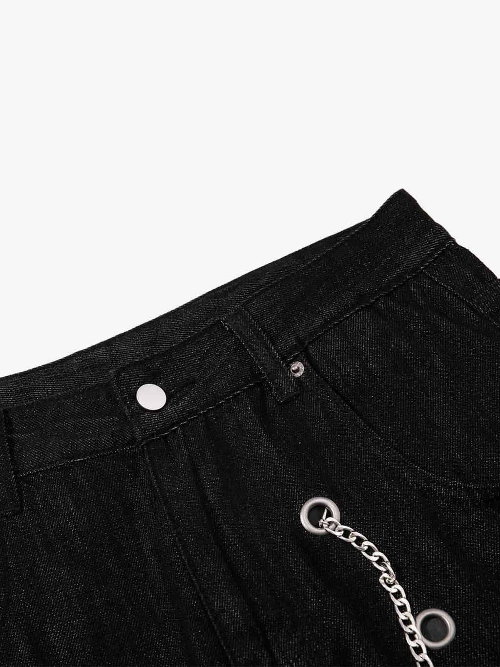 Vintage Eyelet Chain Baggy Jeans