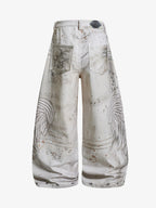 Wing Rivet Dirty Wash Jeans