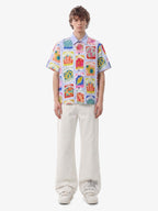 Vintage Seed Packet Camp Collar Boxy Shirt