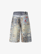 Beaded Chain Denim Culottes