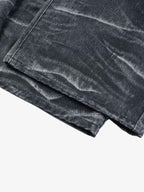 Butterfly Illusion Graphic Print Baggy Jeans