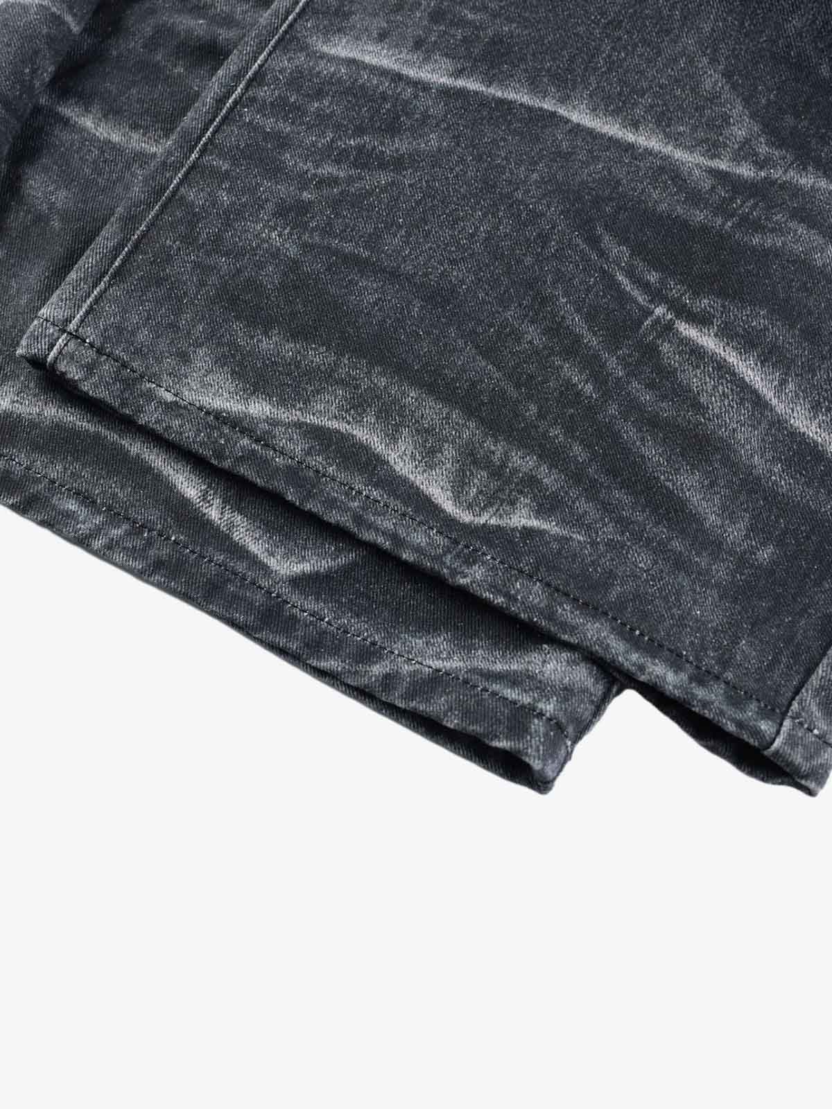 Butterfly Illusion Graphic Print Baggy Jeans