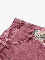 Boho Tapestry Patch Denim Jeans