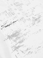 Supermade Industrial Text Print Long Sleeve Henley T-Shirt