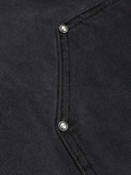 Distressed Cargo Shorts with Chain Detail
