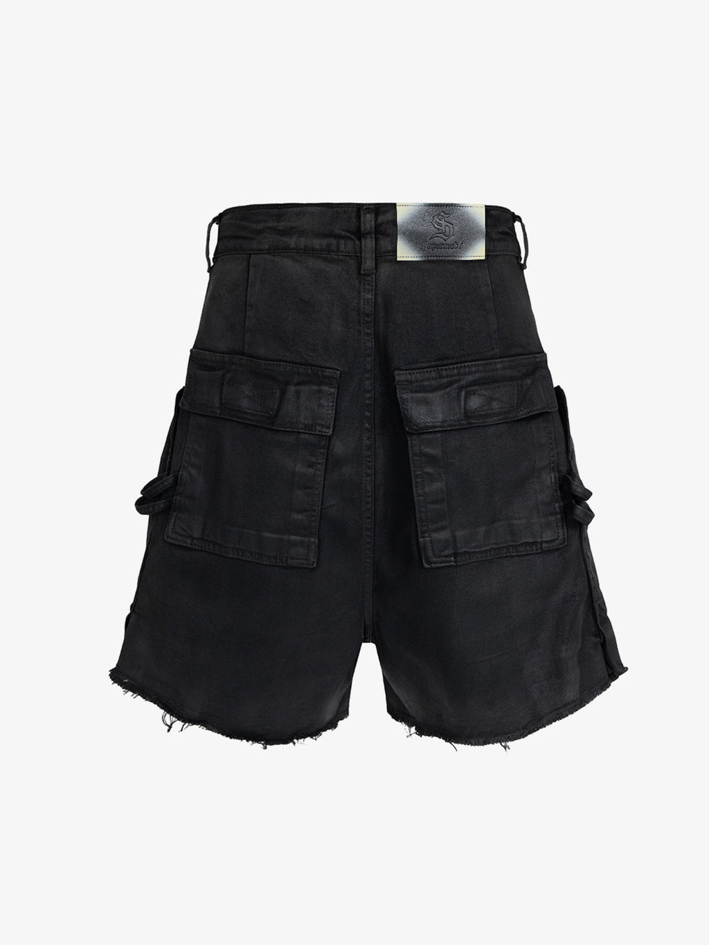 Industrial Multi-Pocket Distressed Cargo Shorts