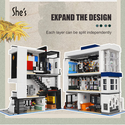 Mould King 16043 Art Gallery Showcase 3-Layer MOC Building Set | 3,536 PCS