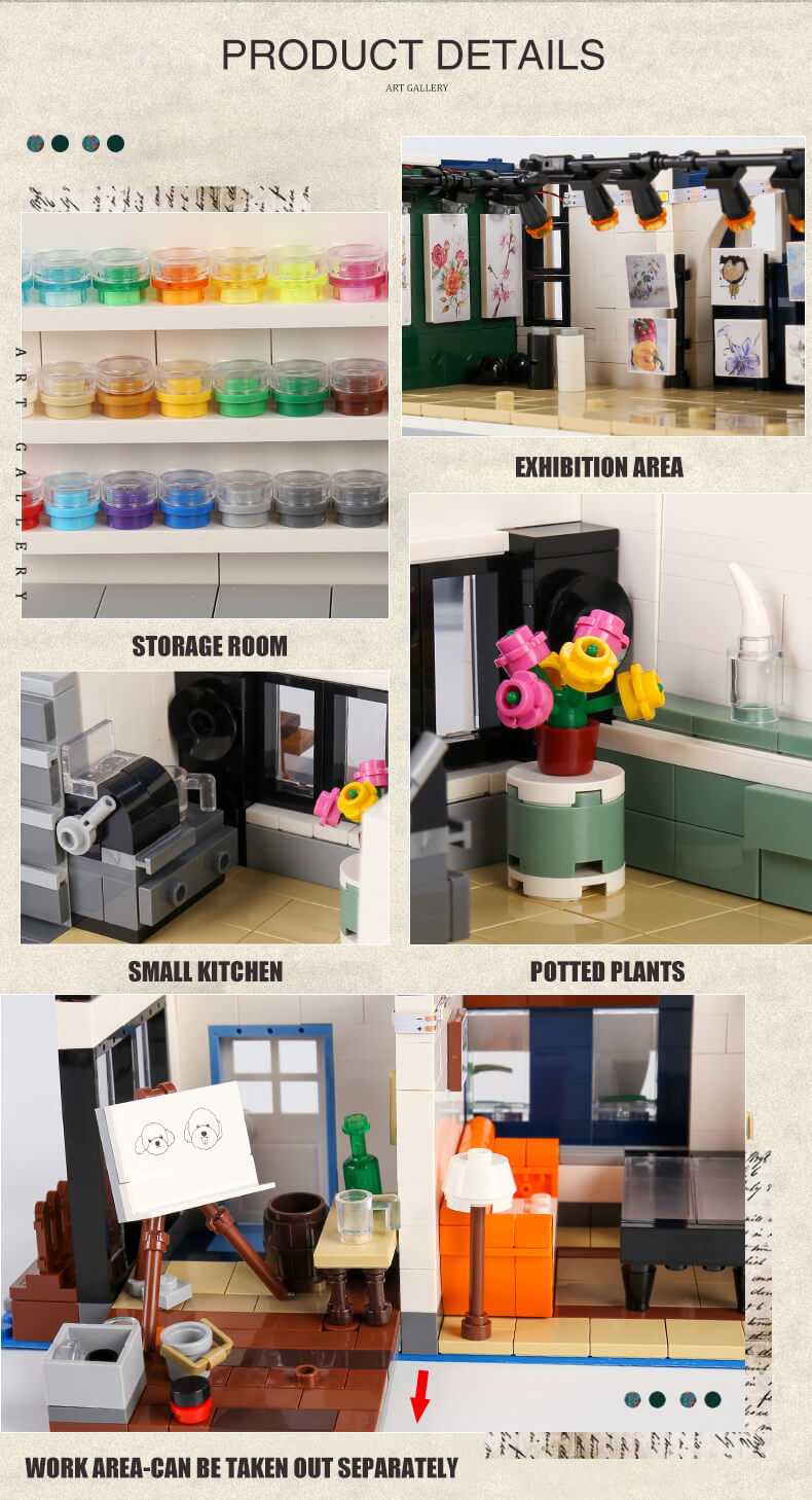 Mould King 16043 Art Gallery Showcase 3-Layer MOC Building Set | 3,536 PCS