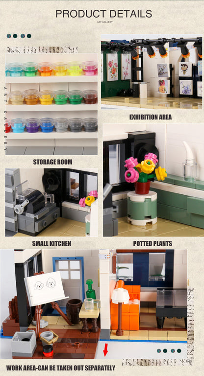 Mould King 16043 Art Gallery Showcase 3-Layer MOC Building Set | 3,536 PCS
