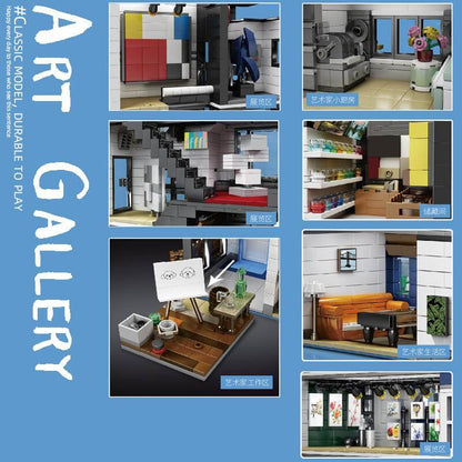 Mould King 16043 Art Gallery Showcase 3-Layer MOC Building Set | 3,536 PCS
