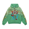 Vale Forever Valley Dreams Cartoon Graphic Vintage Wash Full-Zip Hoodie