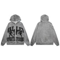 Vale Forever Valley Sport Division Vintage Wash Full-Zip Hoodie grey