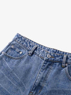 Y2K Faded Stacked Denim Jeans