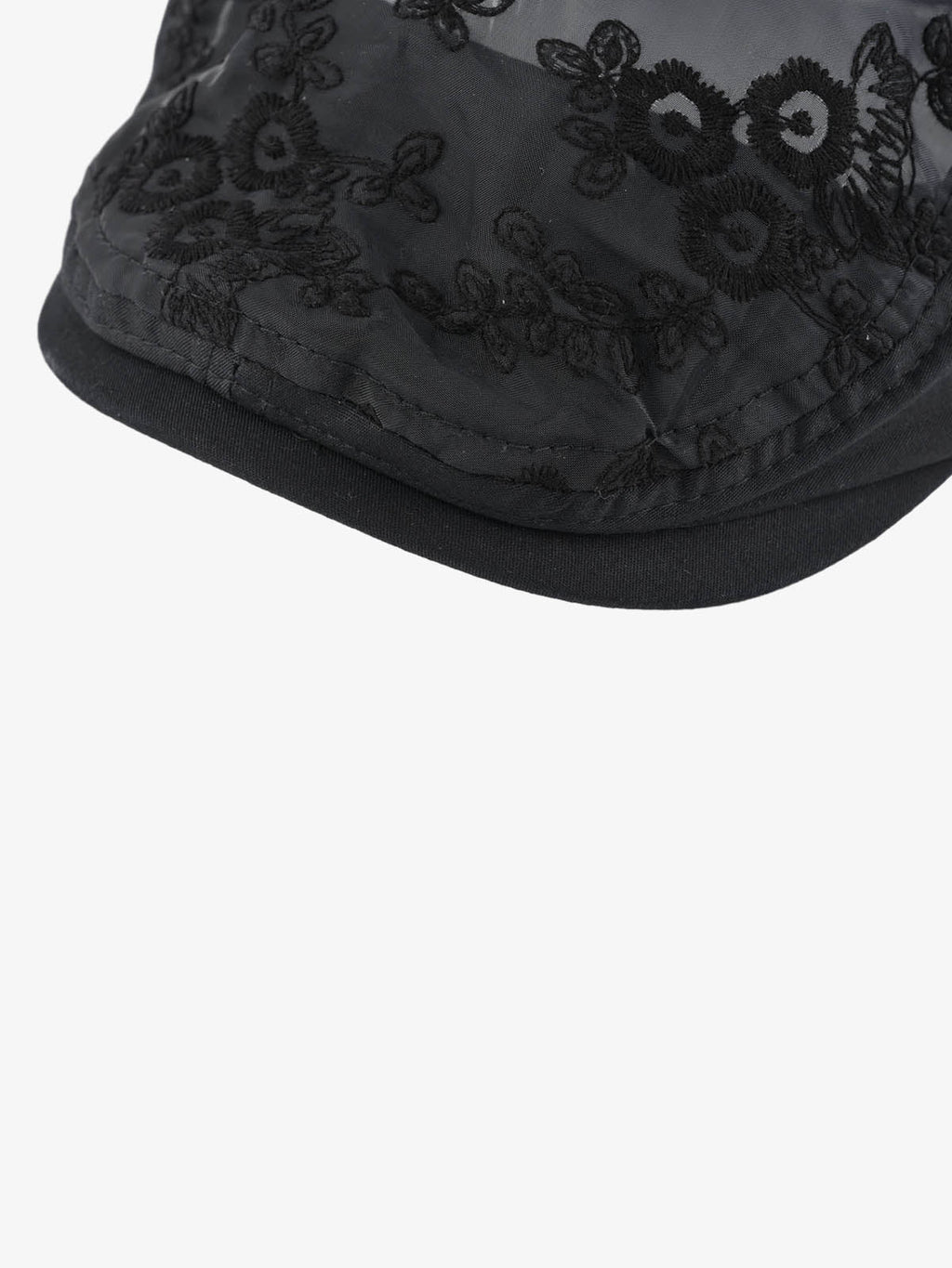 Embroidered Mesh Beret