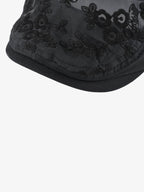 Embroidered Mesh Beret
