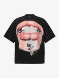Street Mouth Graphic Print T-Shirt