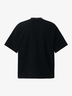 Studded Collar Cross Print Waffle T-Shirt