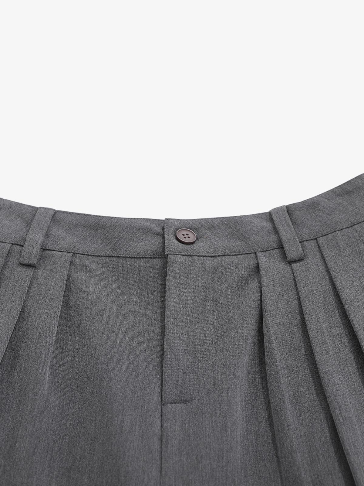 Pleated Wide-Leg Shorts
