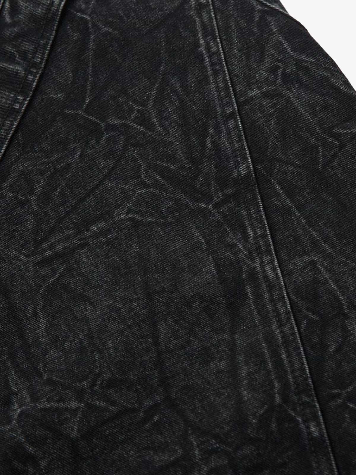 High Street Functional Structured Design Tie-Dye Baggy Jeans