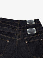 Raw Denim Oversized Shorts