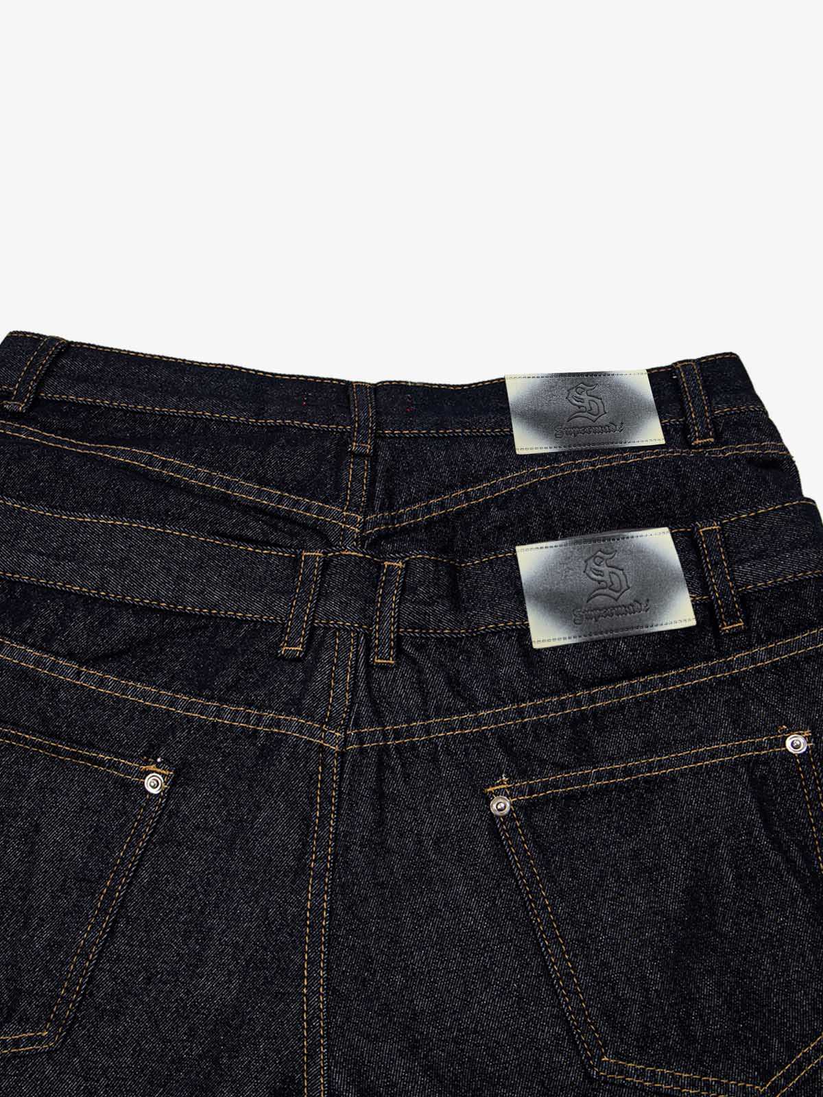 Raw Denim Oversized Shorts