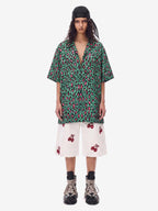 Classic Cheetah Print Camp Collar Boxy Shirt