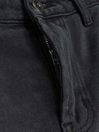 Distressed Cargo Shorts with Chain Detail