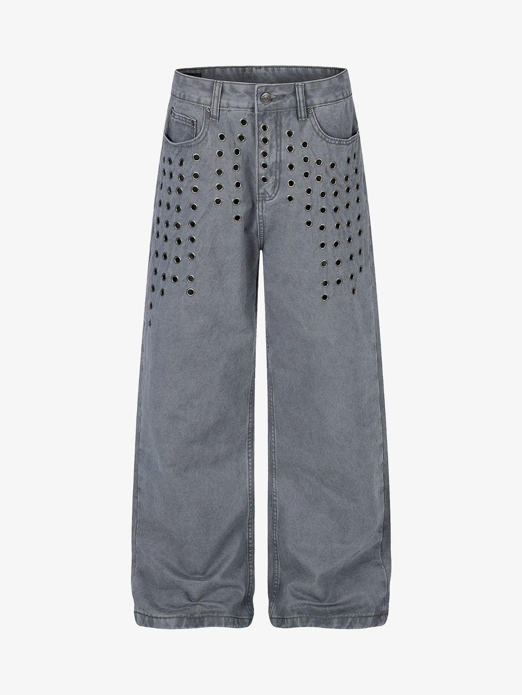 Cut-Out Rivet Jeans