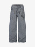 Cut-Out Rivet Jeans