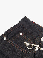 Airplane Buckle Curved Jeans