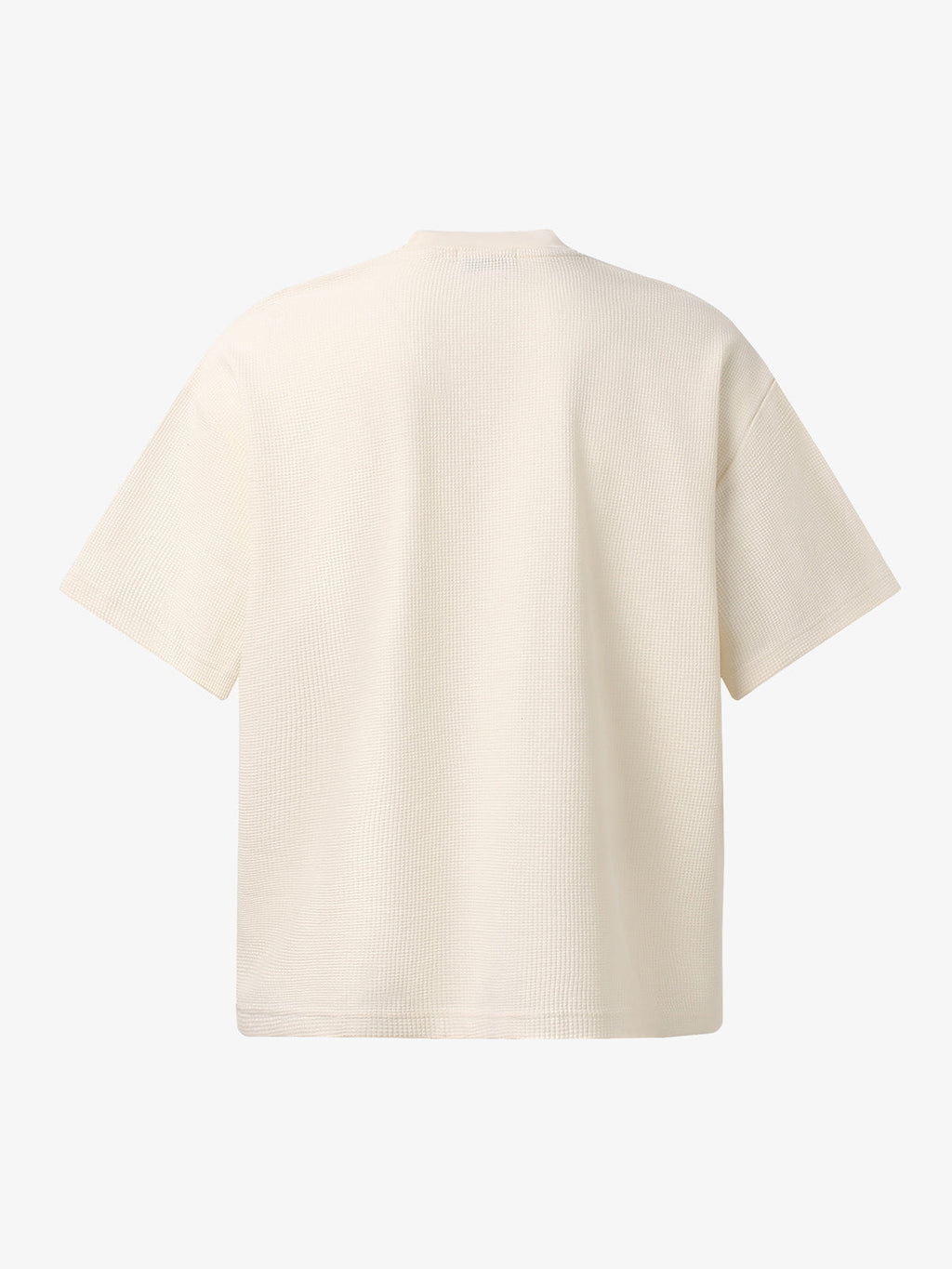White Oversized Waffle Knit Tee