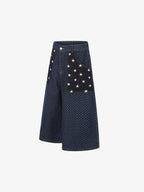 Star Embroidered Polka Dot Jeans