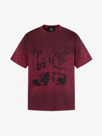 Grunge Faded Photo Print T Shirt