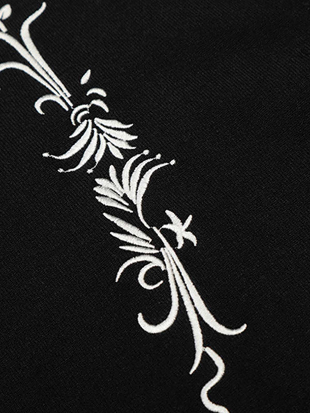 Graphic Floral Knit Henley T-Shirt